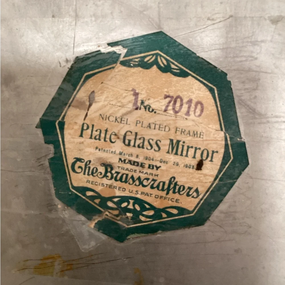 Antique Brasscrafters Framed Mirror circa 1905 Barbers Mirror M OFFERS - Picture 11 of 11